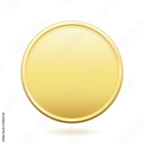Obraz Gold Coin with Copy Space