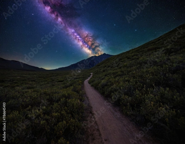 Obraz nebula sky with bright light
