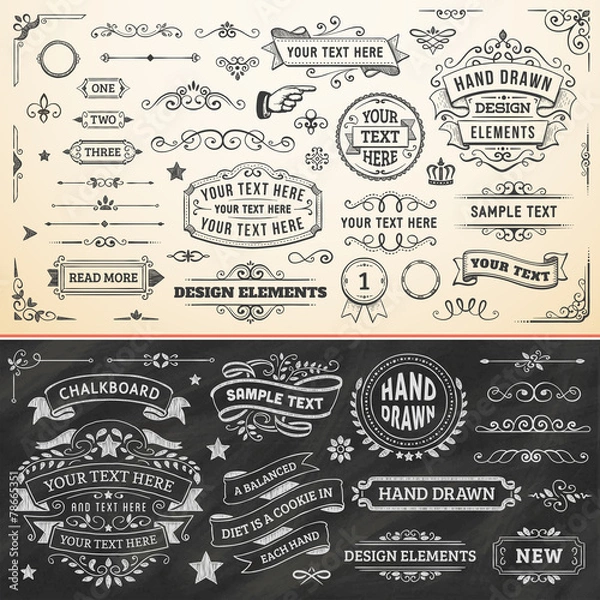 Obraz Ręcznie rysowane elementy projektu