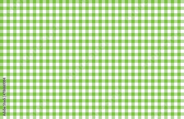 Fototapeta green checkered pattern tablecloth