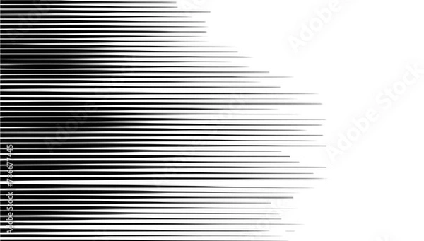 Fototapeta Horizontal line pattern. From thin line to thick. Parallel straight lines monochrome pattern geometric texture. Black streak. Faded dynamic backdrop. Vector illustration