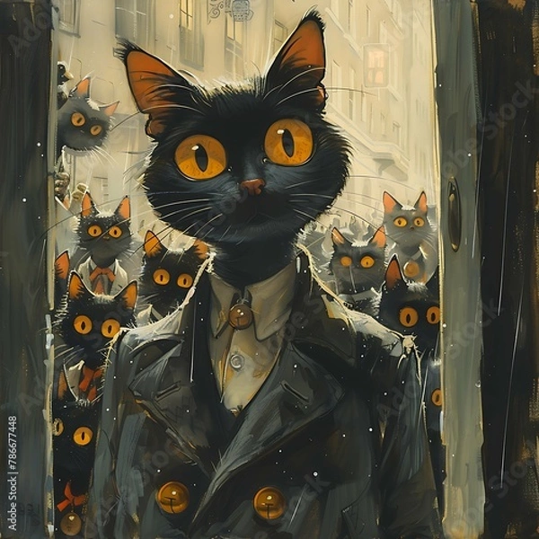 Obraz cat on the window