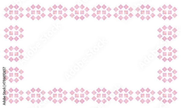 Fototapeta ピンクのアジサイの四角フレーム