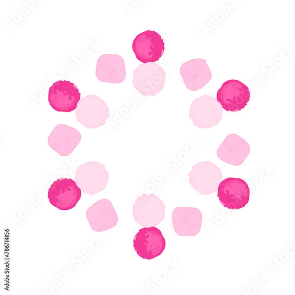 Fototapeta 和風のかわいい水彩フレーム背景　イラストベクター素材