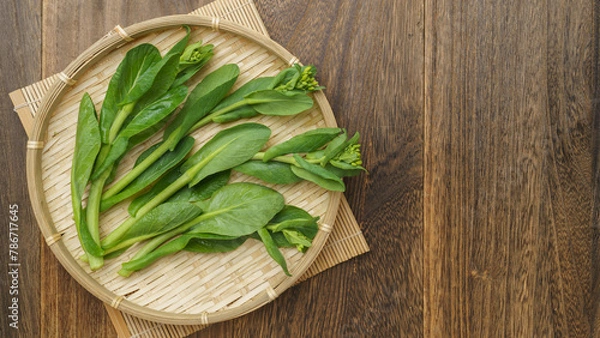 Fototapeta ツボミのついた小松菜(小松菜の菜の花)