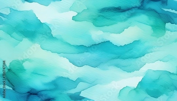 Obraz Blue azure turquoise abstract watercolor background