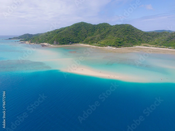 Obraz 奄美大島　かくれ浜　空撮