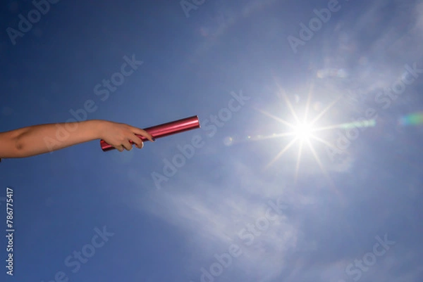 Obraz リレーのバトンパスのイメージ素材