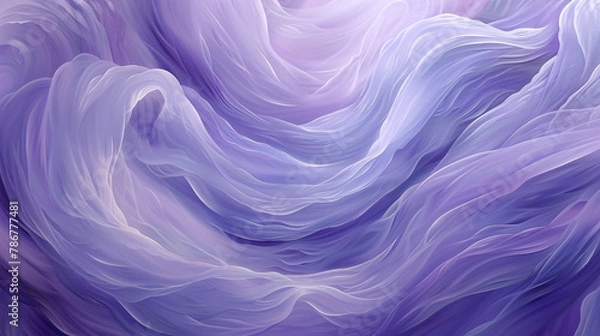 Fototapeta Delicate swirls of lavender and lilac hues meander gracefully, creating a sense of tranquility and serenity that envelops the space in a cool and calming embrace.