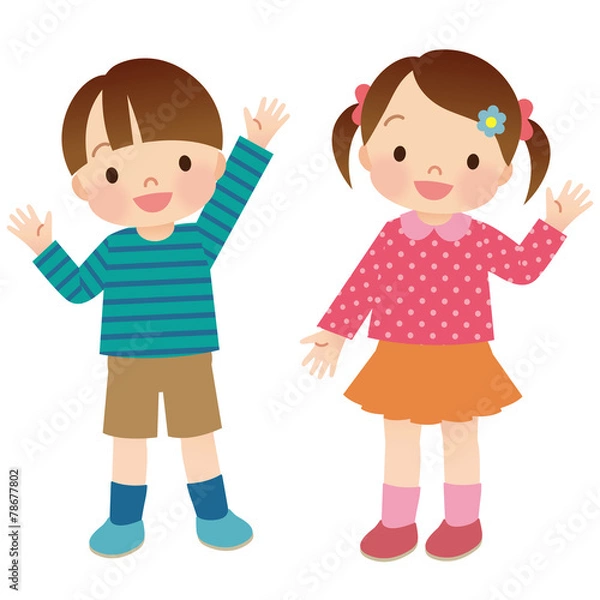 Fototapeta 元気な子供　全身