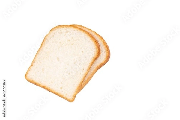 Fototapeta Sliced bread on white isolated background