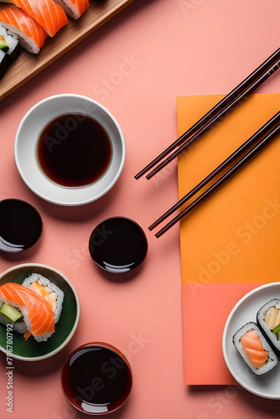 Obraz Sushi top view