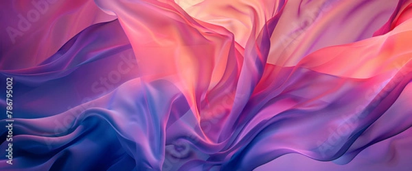 Fototapeta Explore the fluidity of form and movement in this AI-generated image. Abstract patterns reminiscent of flowing fabrics dance and intertwine, evoking a sense of grace and elegance. 