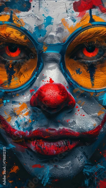 Fototapeta Vector t shirt art ready to print colour full graffiti illustration of Comic cartoon characters,generative ai