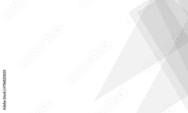 Fototapeta White and grey abstract geometric modern banner background. Design for technology, banner, poster, template on web, backdrop.