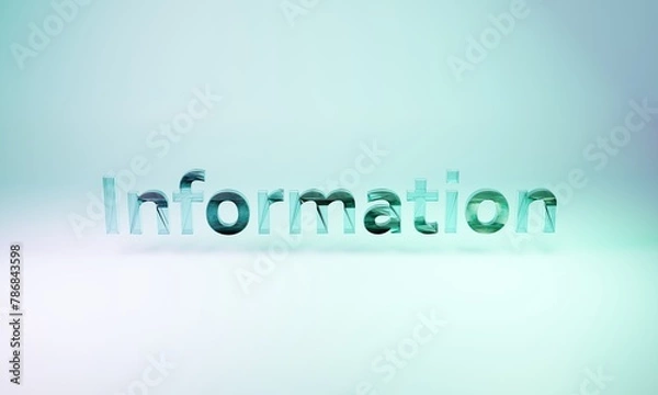 Fototapeta Informationの3D文字