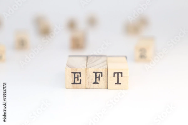 Obraz Emotion-focused therapy concept (eft) abbreviation on white background.