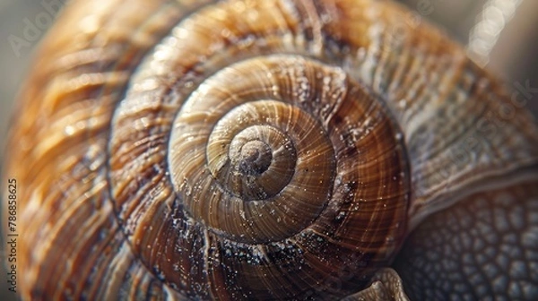 Fototapeta Macro shot of a snail s shell