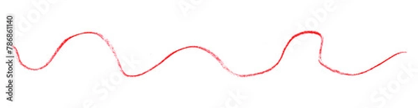 Obraz red pencil strokes isolated on transparent background