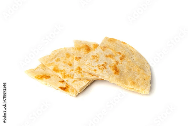 Obraz Pita Pieces Isolated, Moroccan Msemmen Flat Bread