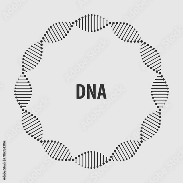 Obraz DNA abstract round frame, human genetic symbol