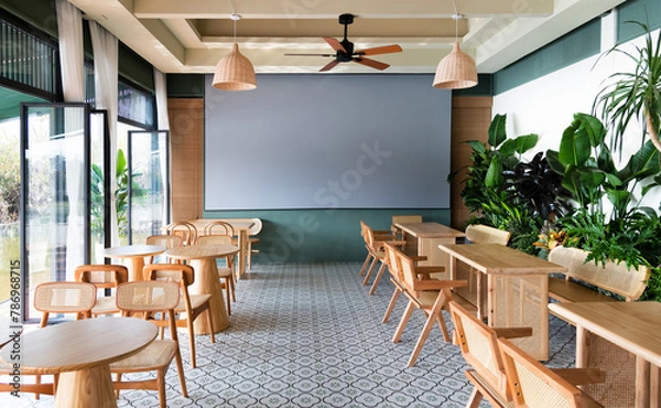 Obraz Tables and chairs in the restaurant