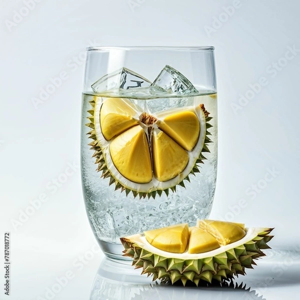 Obraz A refreshing drink with sliced durian