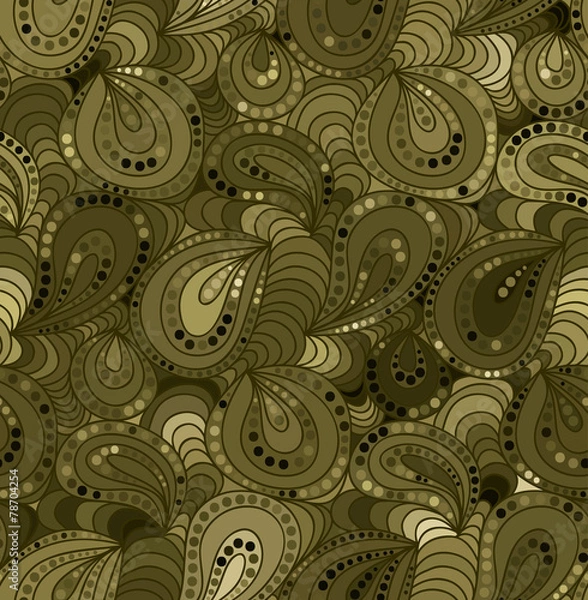 Fototapeta Vector seamless wave background of drawn lines