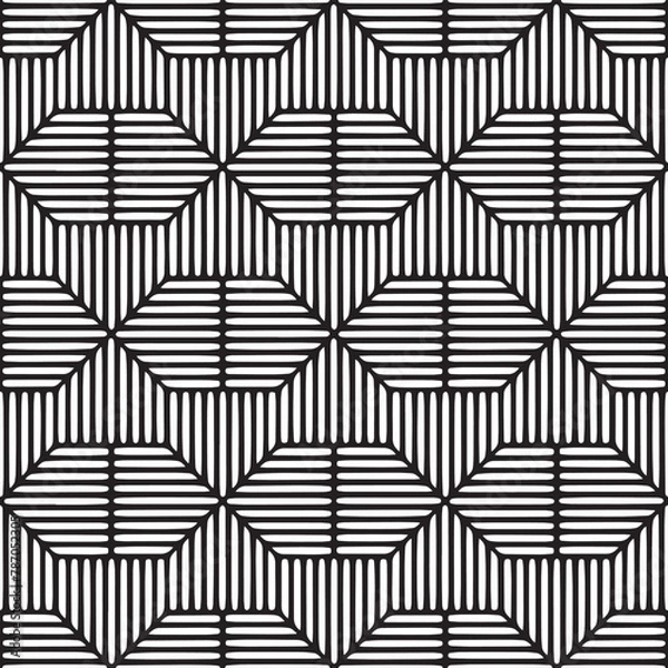 Fototapeta Seamless pattern. Stylish texture with repeating light and dark straight lines.