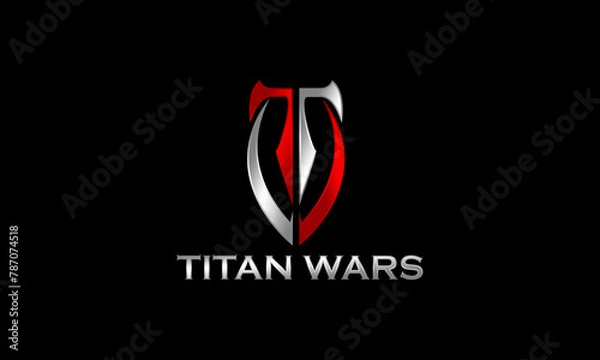 Obraz titan logo vector
