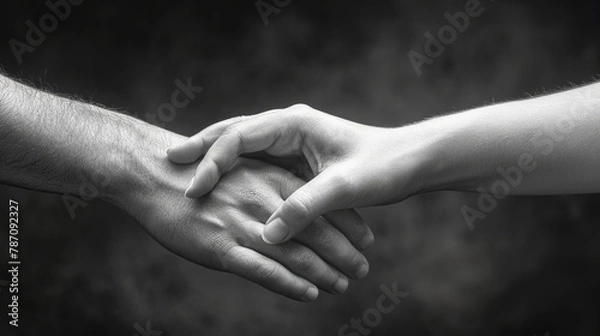Obraz Reaching Out and Helping Hand Concept Blurred Background 