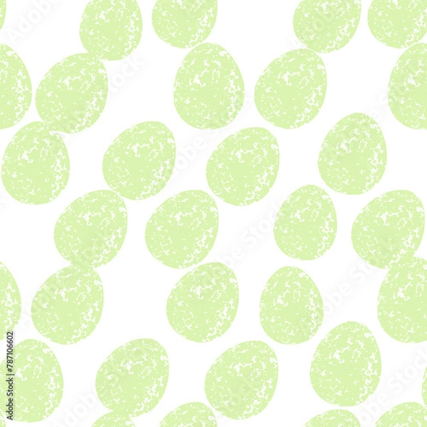 Fototapeta Seamless pattern with easter eggs, hand drawn illustration in watercolor style