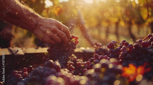 Obraz Sunset Grape Harvest