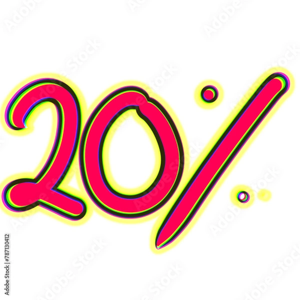 Fototapeta 20 percent text element