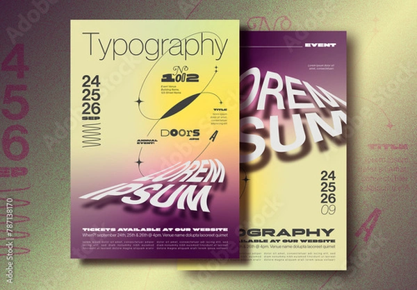 Fototapeta Bold Typography Conference Poster