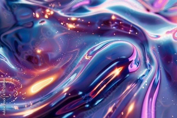 Fototapeta Captivating holographic marble backdrop texture