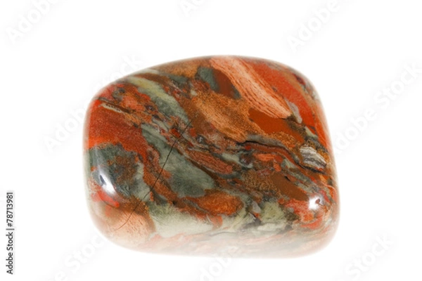 Obraz Jasper, beautiful gemstone isolated on white background