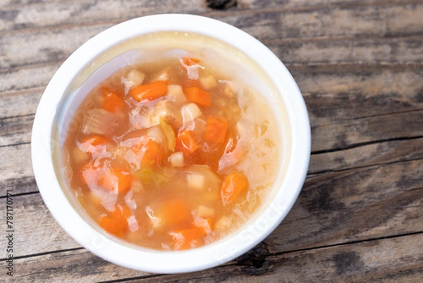 Obraz レトルト離乳食の写真。育児のイメージ。