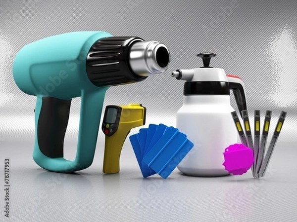 Fototapeta Car wrapping tools