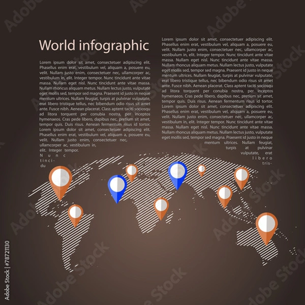Fototapeta World map