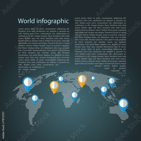 Fototapeta World map