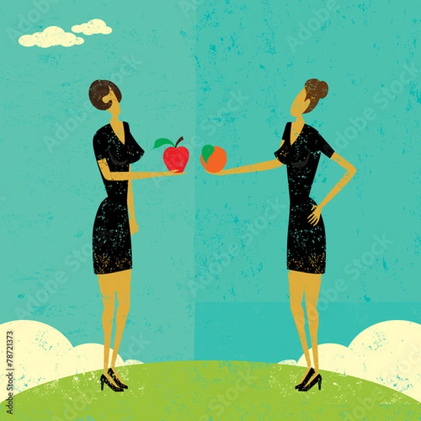 Obraz Comparing Apples and Oranges