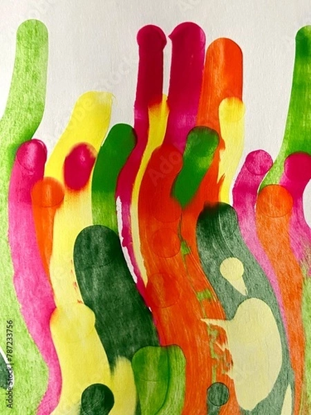 Obraz squeegee art pull painting background