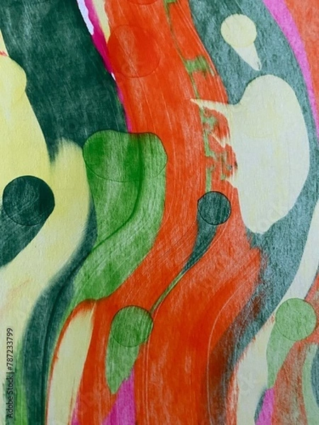 Obraz squeegee art pull painting background