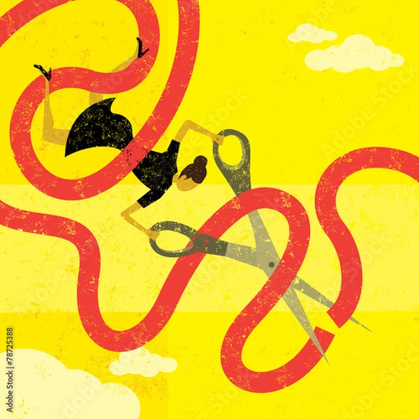 Obraz Cutting Red Tape