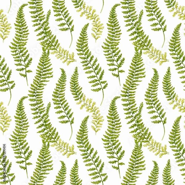 Obraz Seamless natural plant pattern with leaves