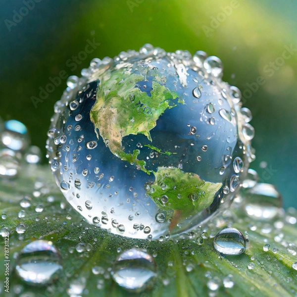 Obraz 물받울 속 세상