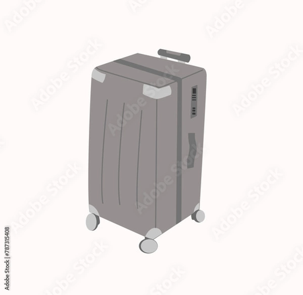 Obraz black suitcase isolated on white