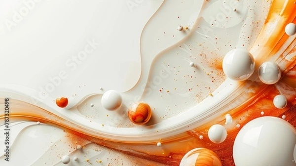 Fototapeta Abstract Flow with Spheres