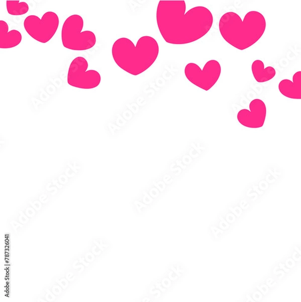 Obraz Heart Shapes Top Border